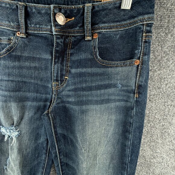 NWT American Eagle Jeans Women Kick Boot Cut Dark Wash Denim Stretch - Picture 3 of 16